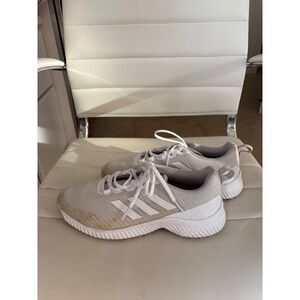 Adidas Bounce Womens Training Shoes Light Grey White EF2005 Size 8